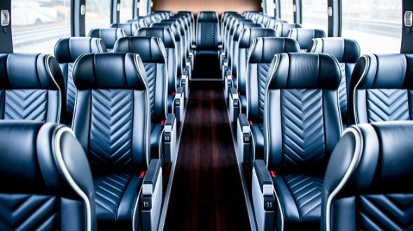50 passenger charter bus inside gaithersburg