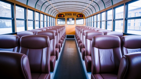 school bus rental interior